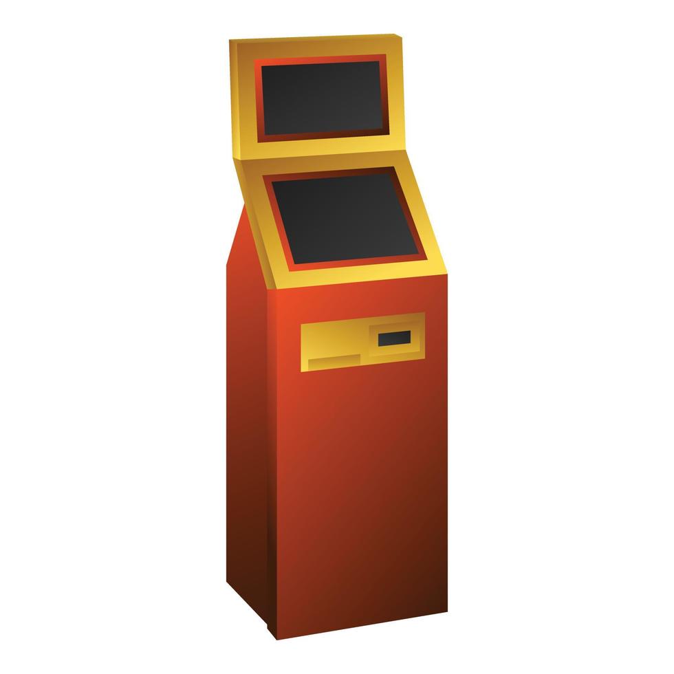 Kiosk icon, cartoon style vector