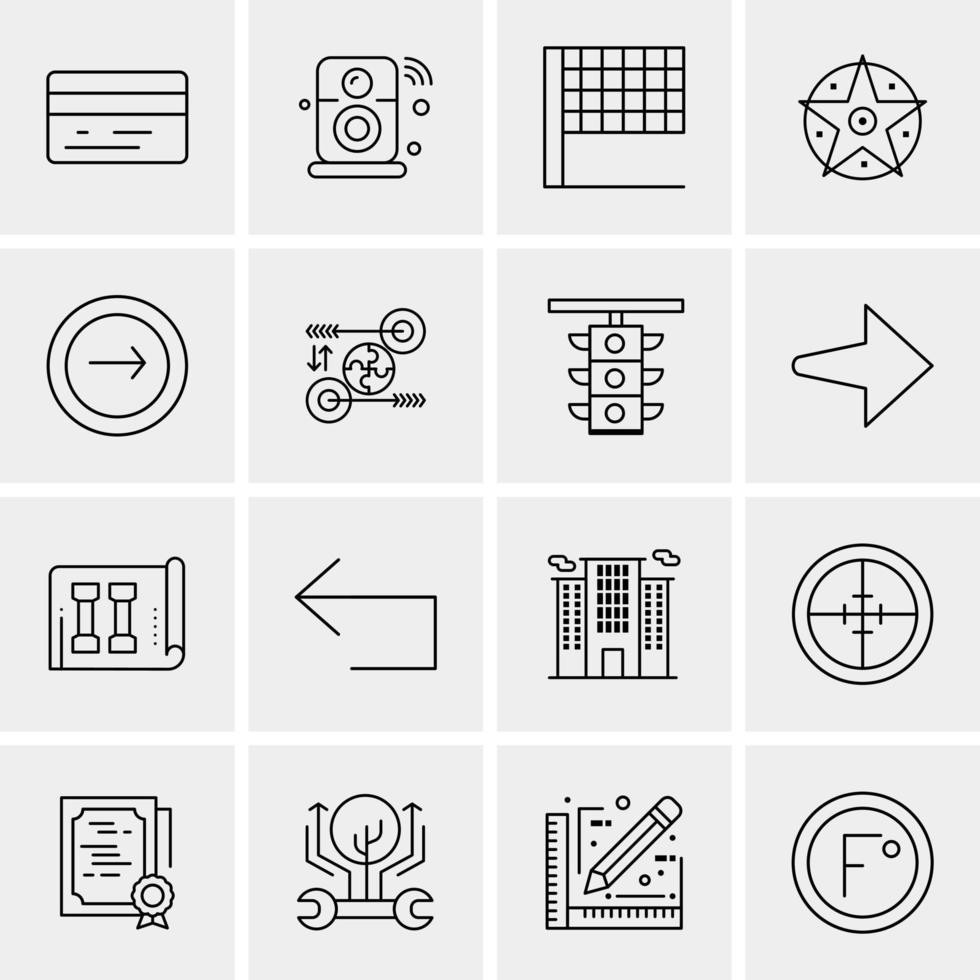 16 Universal Business Icons Vector Creative Icon Illustration to use in web and Mobile Related project