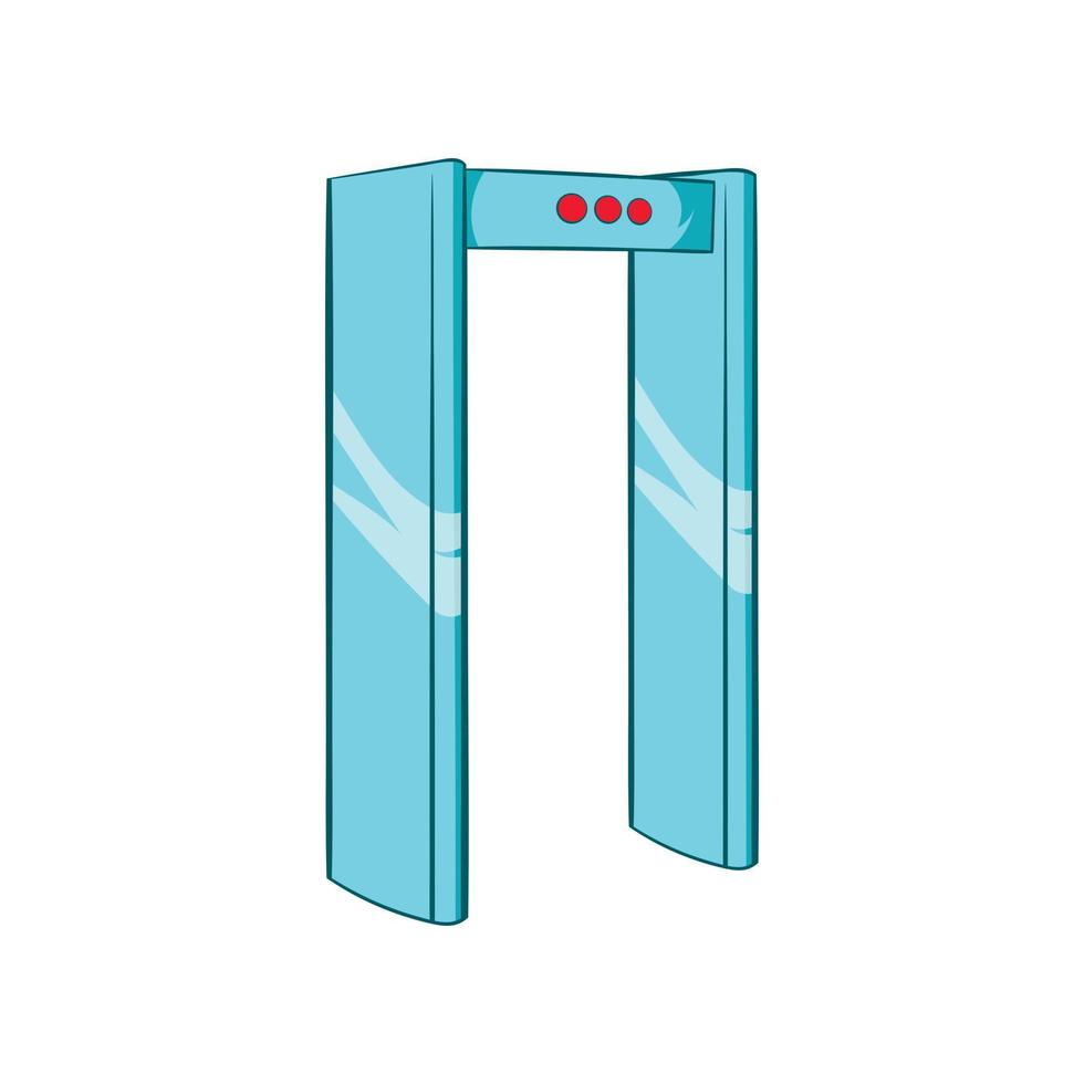 Metal detector icon in cartoon style vector