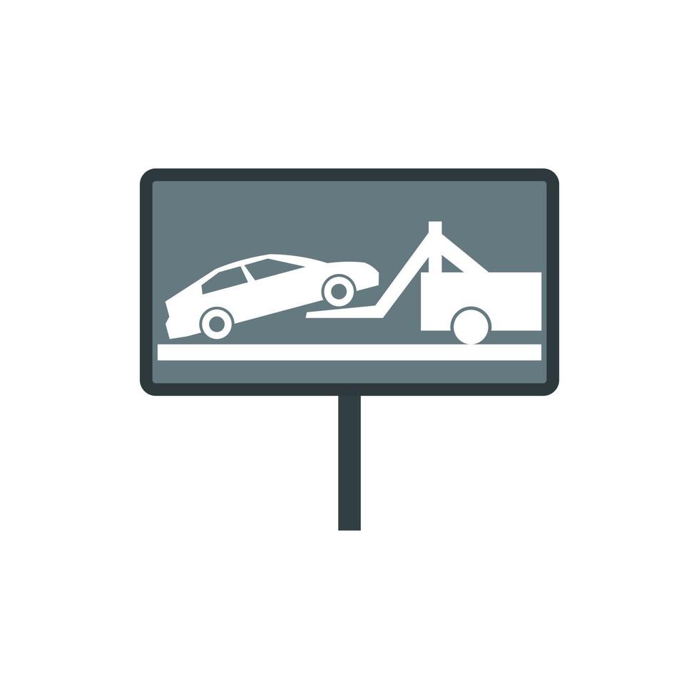 Sign evacuation of cars to impound yard icon vector