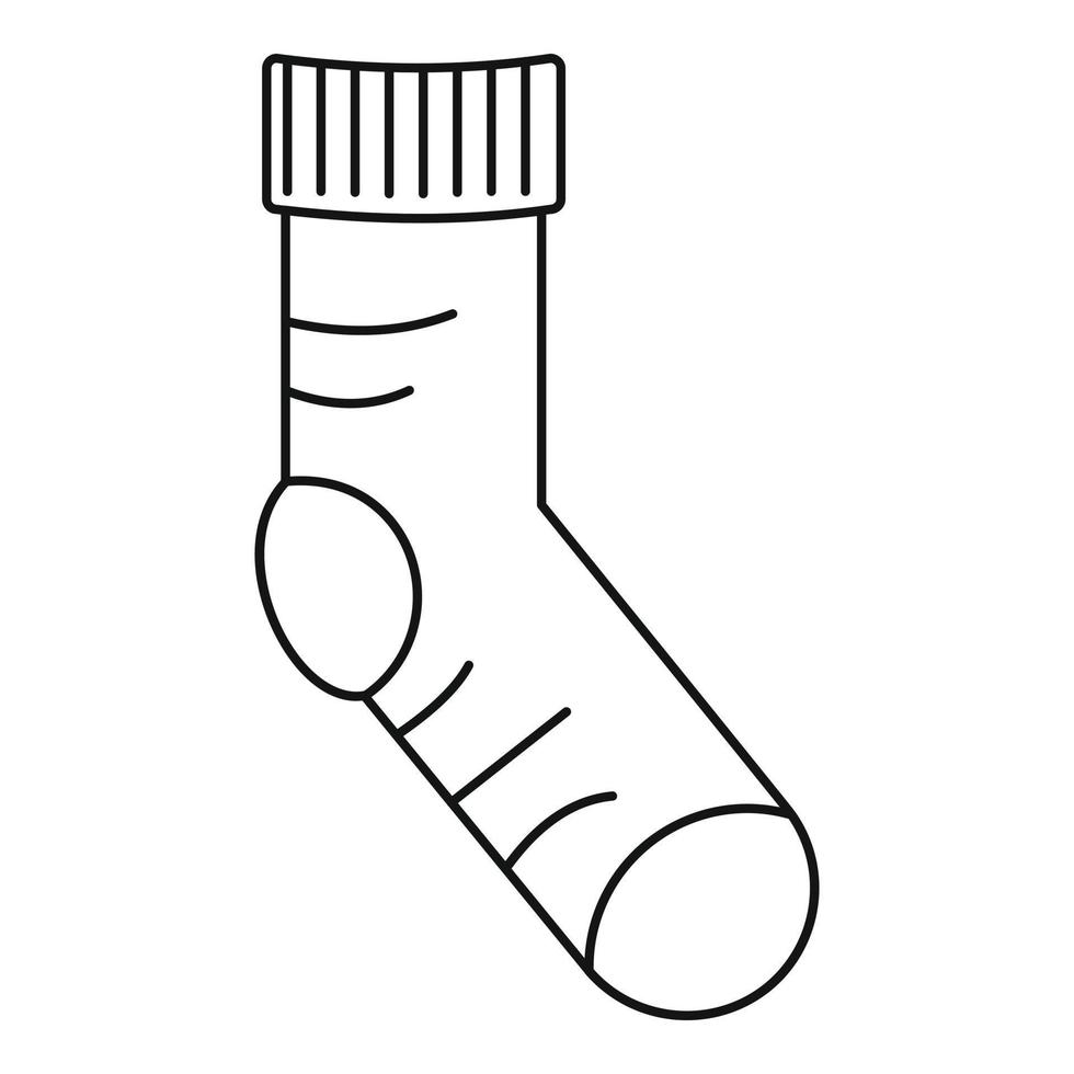 Clean sock icon, outline style vector