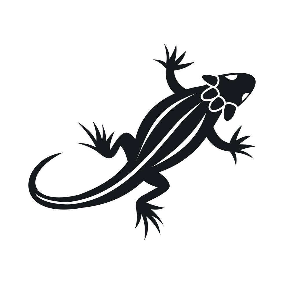 icono de lagarto, estilo simple vector