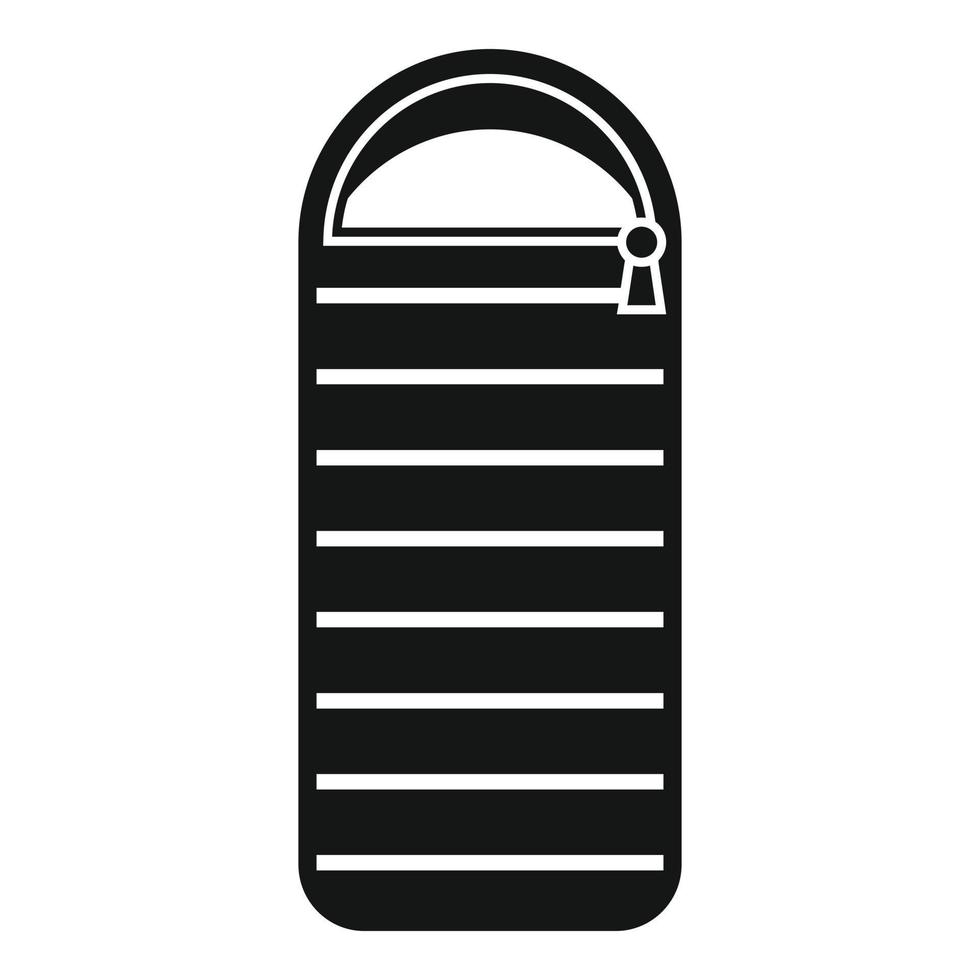 Sleeping bag icon, simple style vector