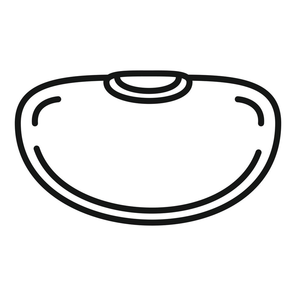 icono de frijol de guisante, estilo de esquema vector