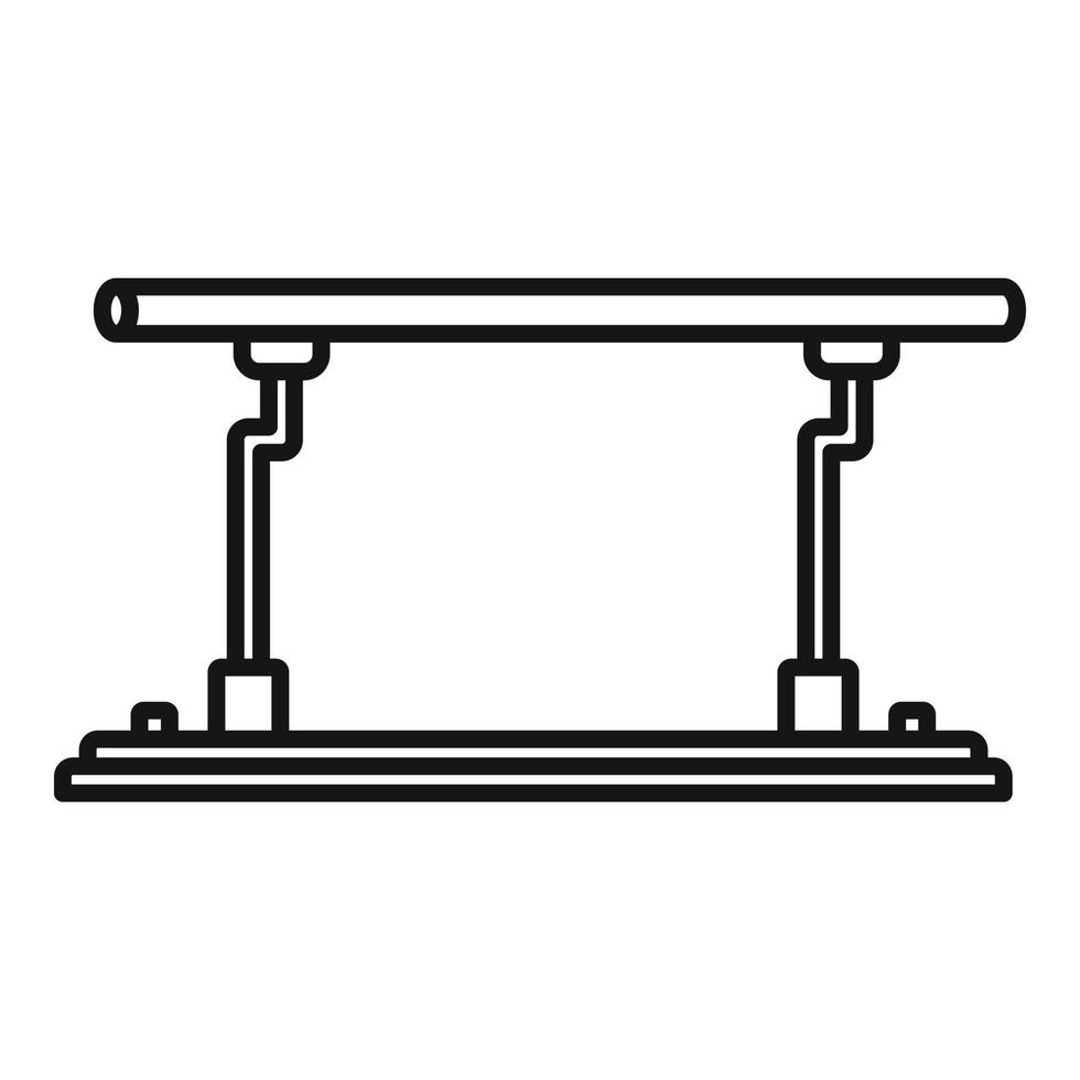 Parallel bars icon, outline style vector