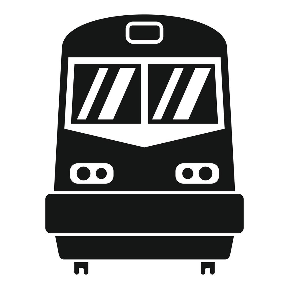 icono de tren delantero, estilo simple vector