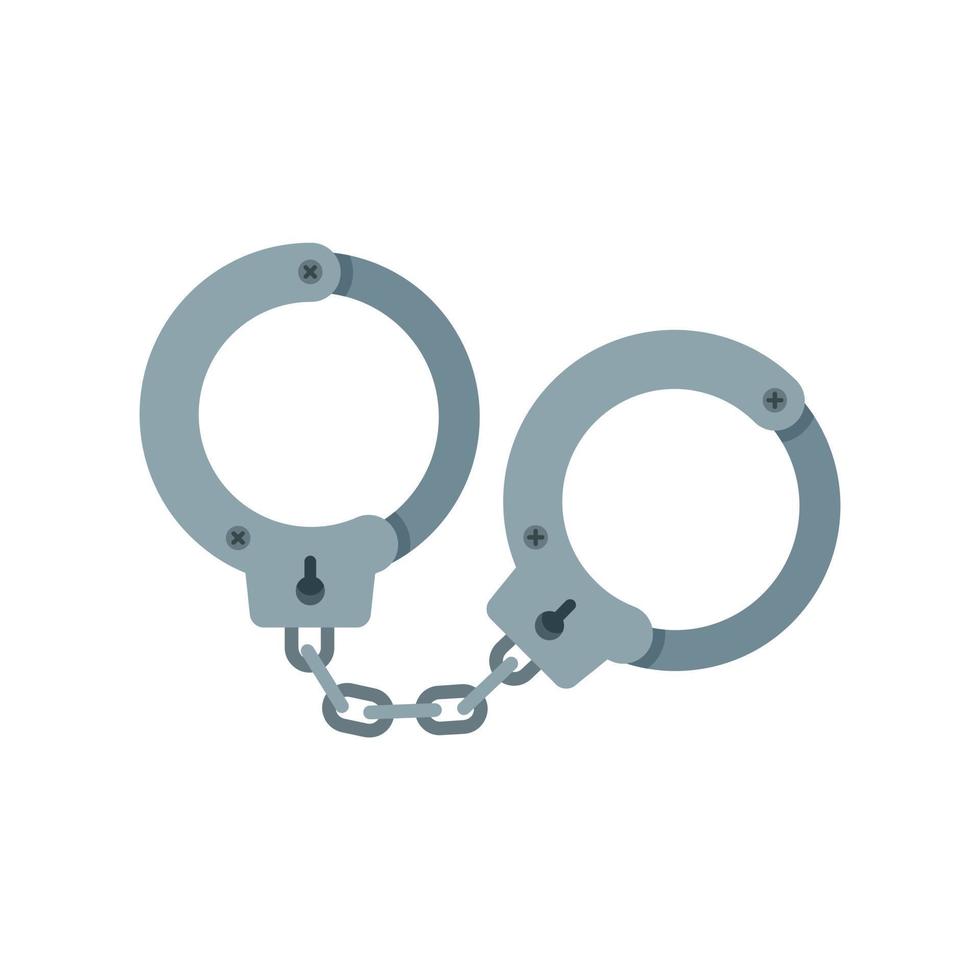 Handcuffs icon, flat style vector