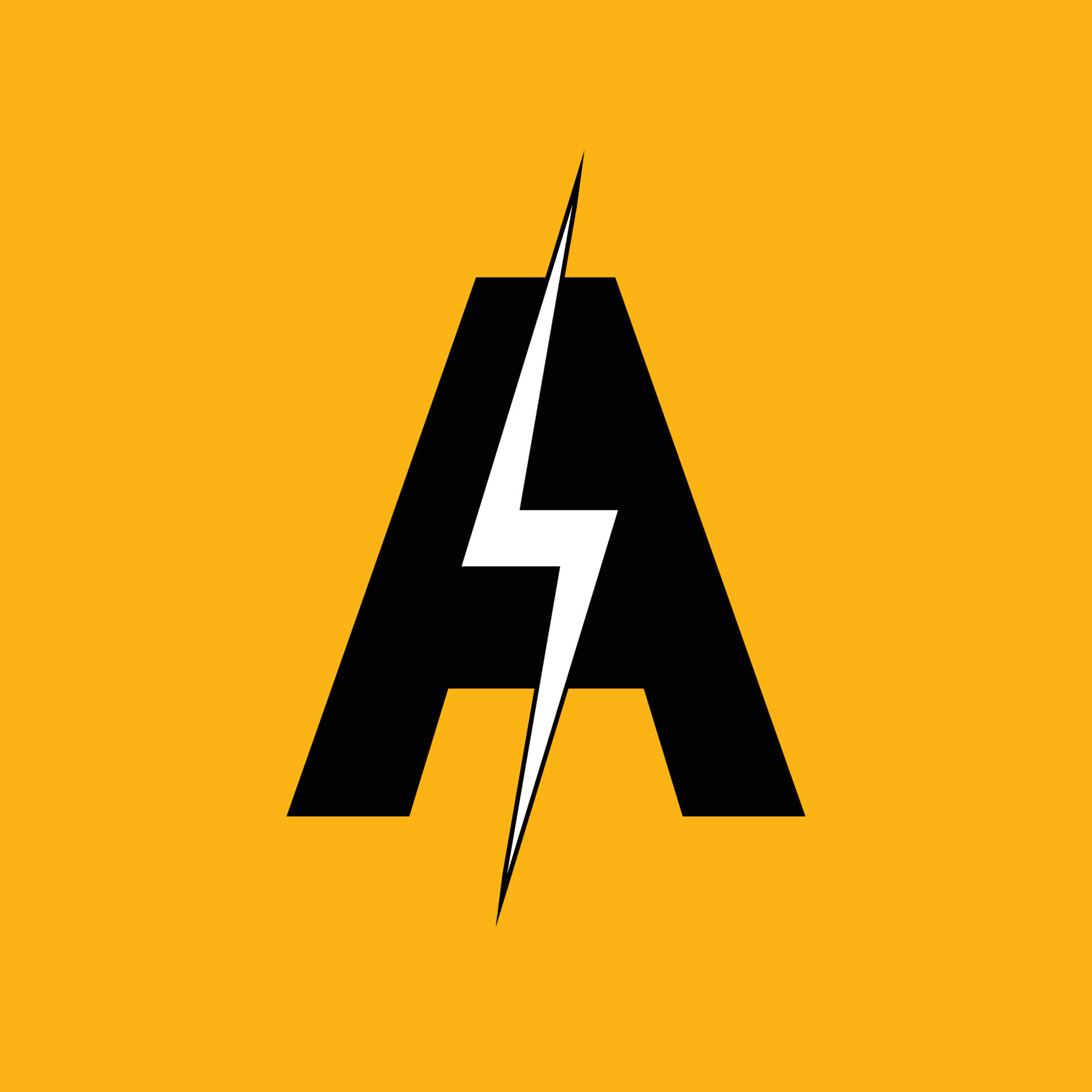 A letter with lightning bolt logo design 14618899 Vector Art at Vecteezy