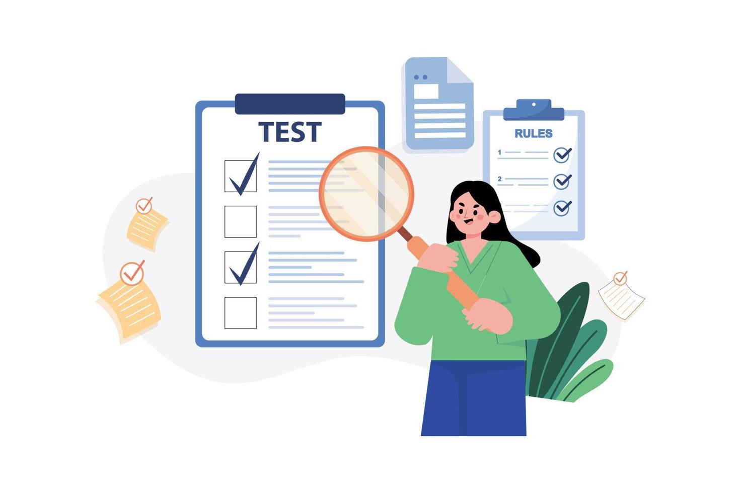 Test Administrator Illustration concept. A flat illustration isolated on white background vector