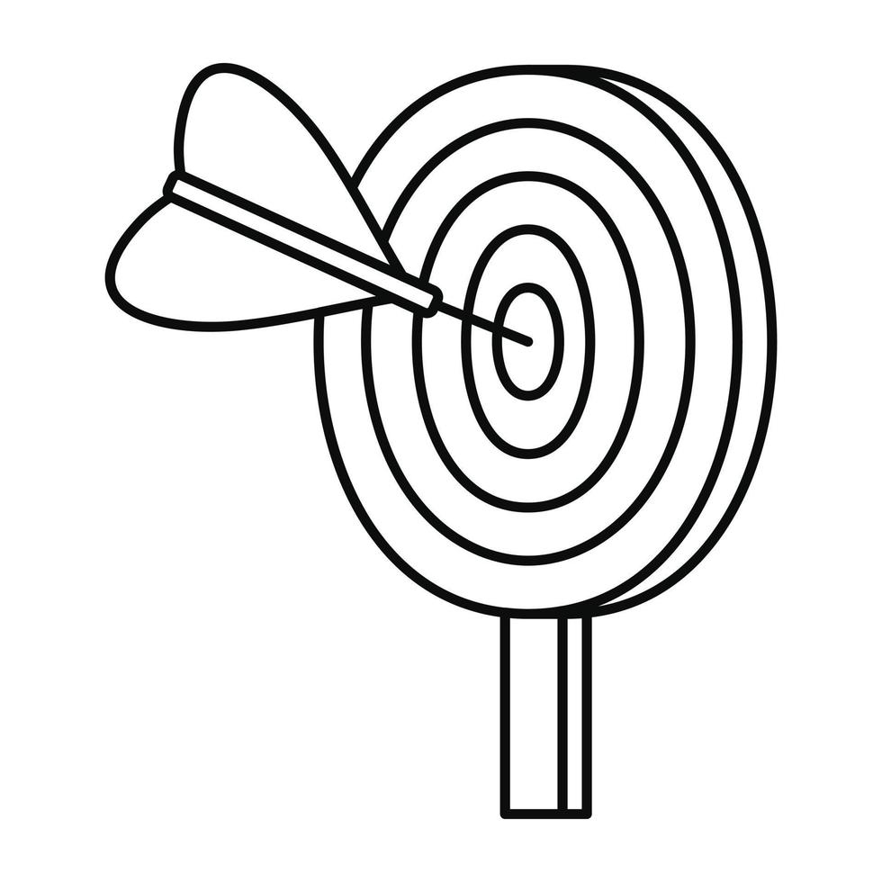 Target solution icon, outline style vector