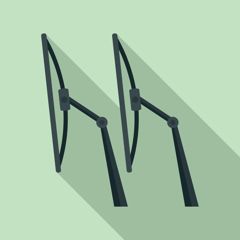 Windscreen wiper icon, flat style vector