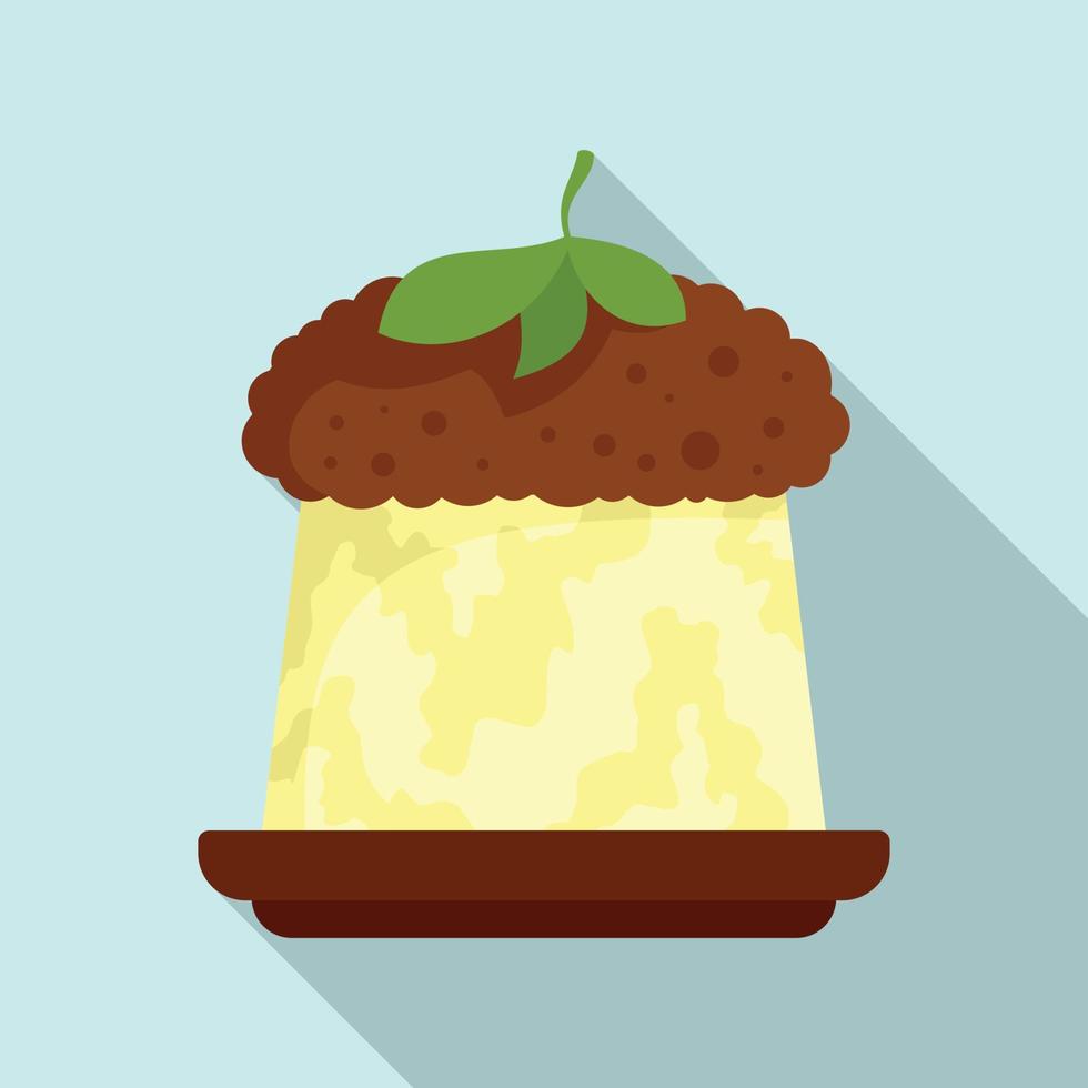 Greek jelly cake icon, flat style vector