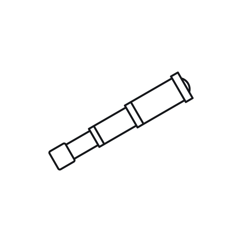 Spyglass icon, outline style vector