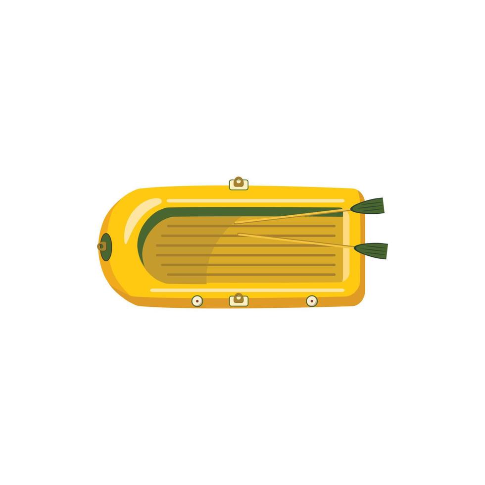 Inflatable boat icon, cartoon style vector