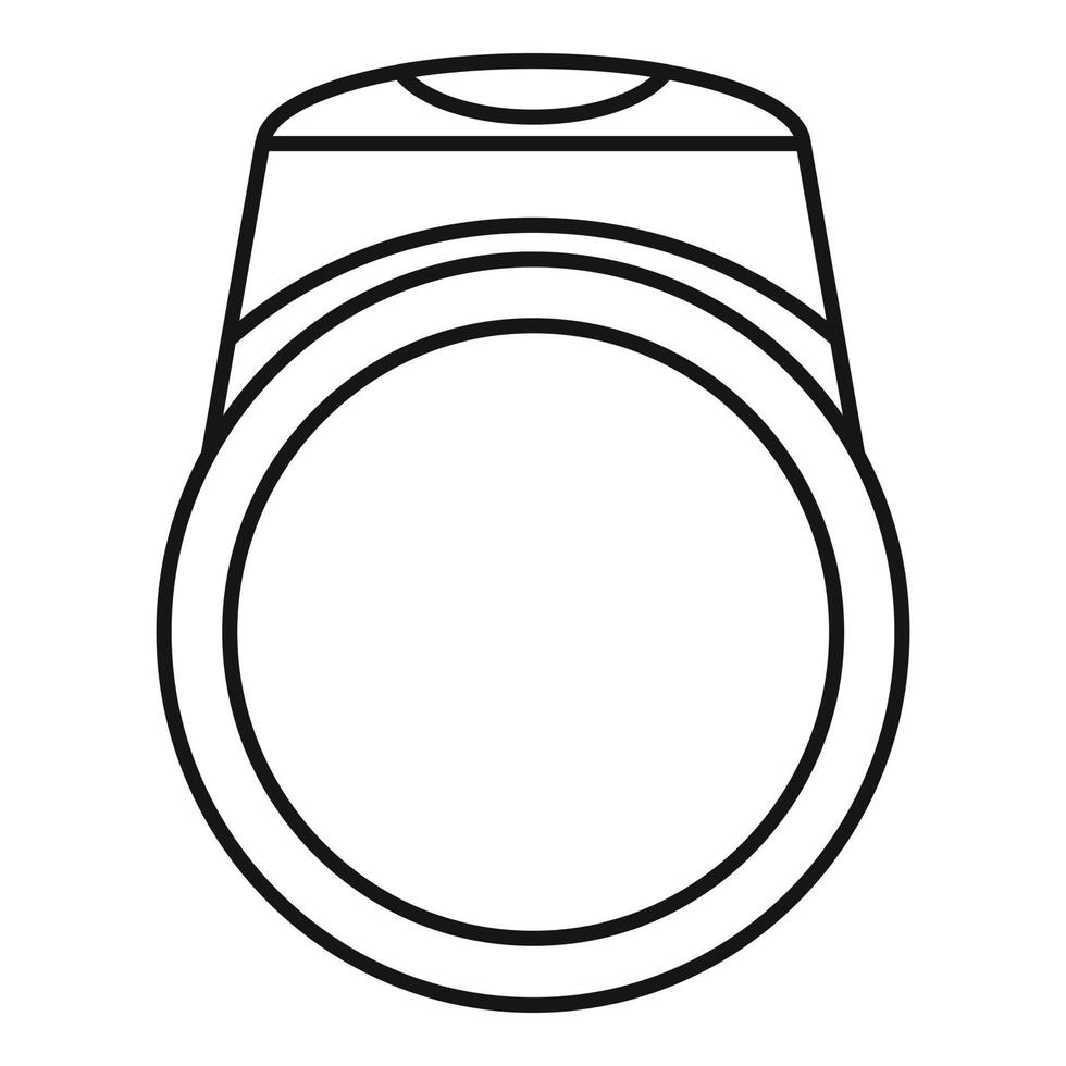 icono de anillo, estilo de esquema vector