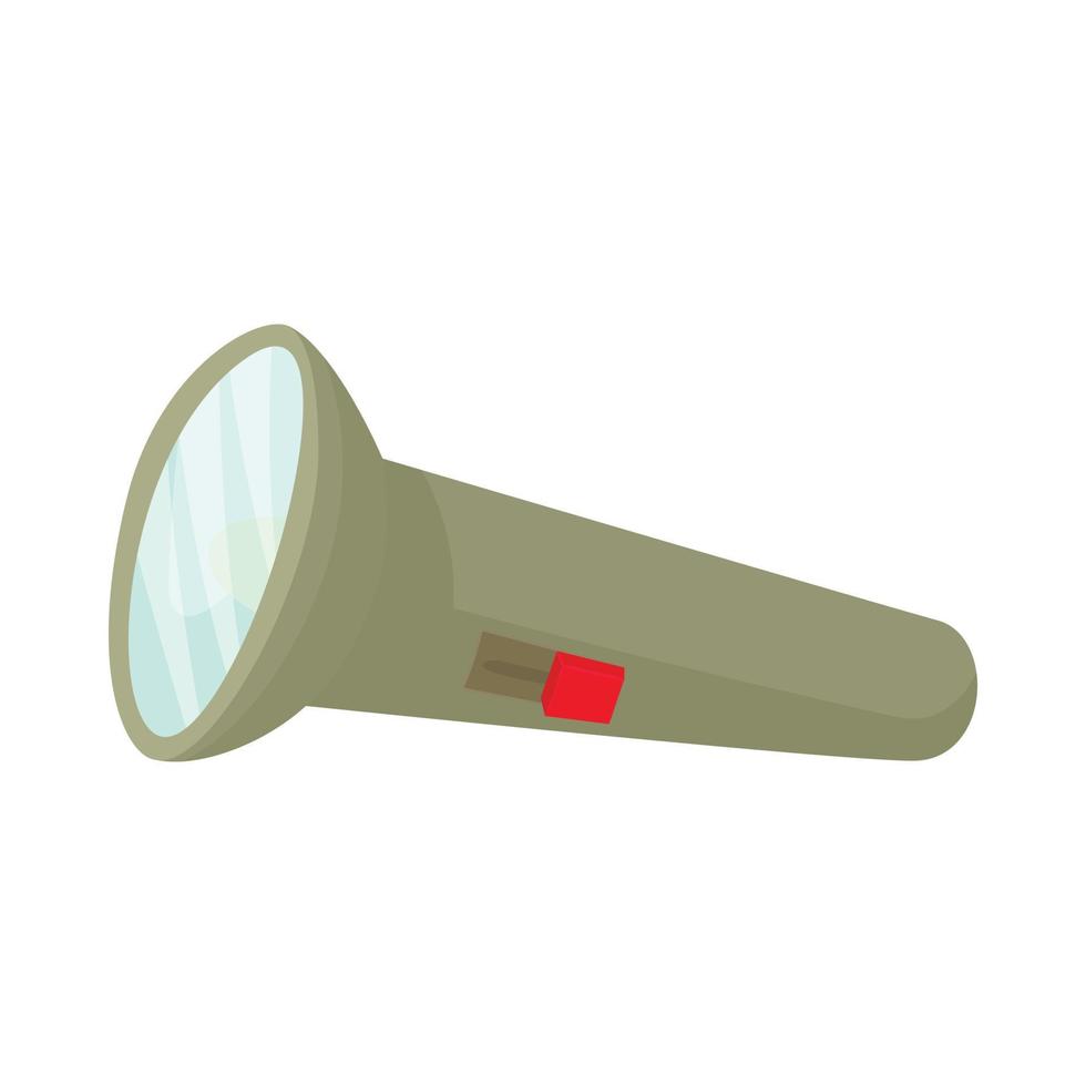 Flashlight icon, cartoon style vector