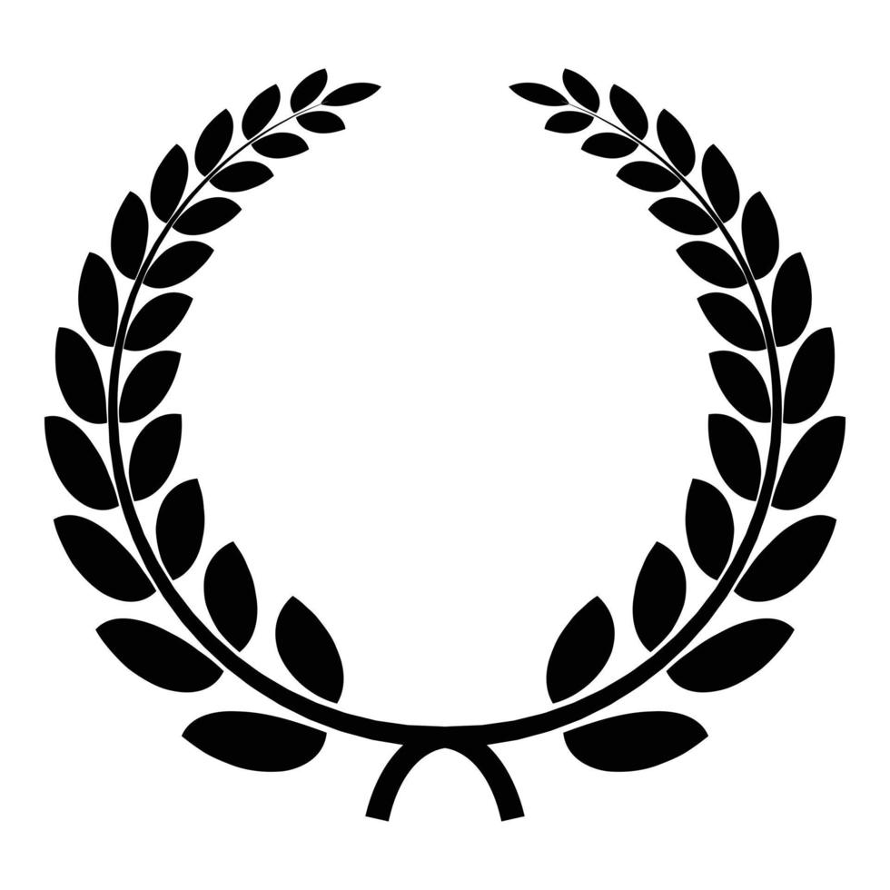 Triumph wreath icon, simple style vector