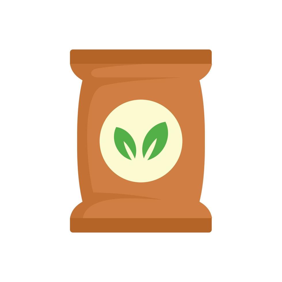 icono de paquete de plantas de semillas, estilo plano vector