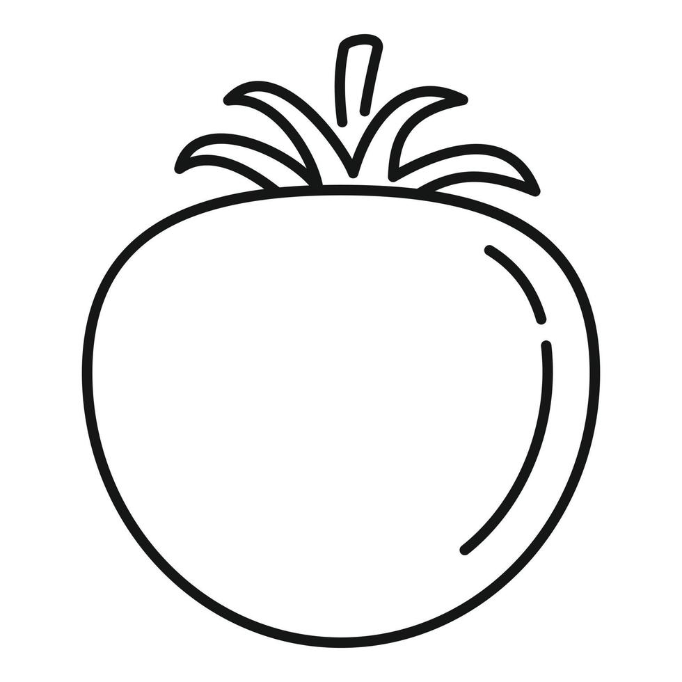 icono de tomate cherry, estilo de esquema vector