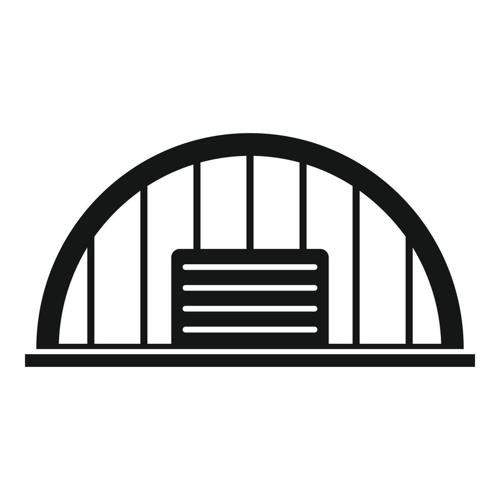 Storage hangar icon, simple style vector