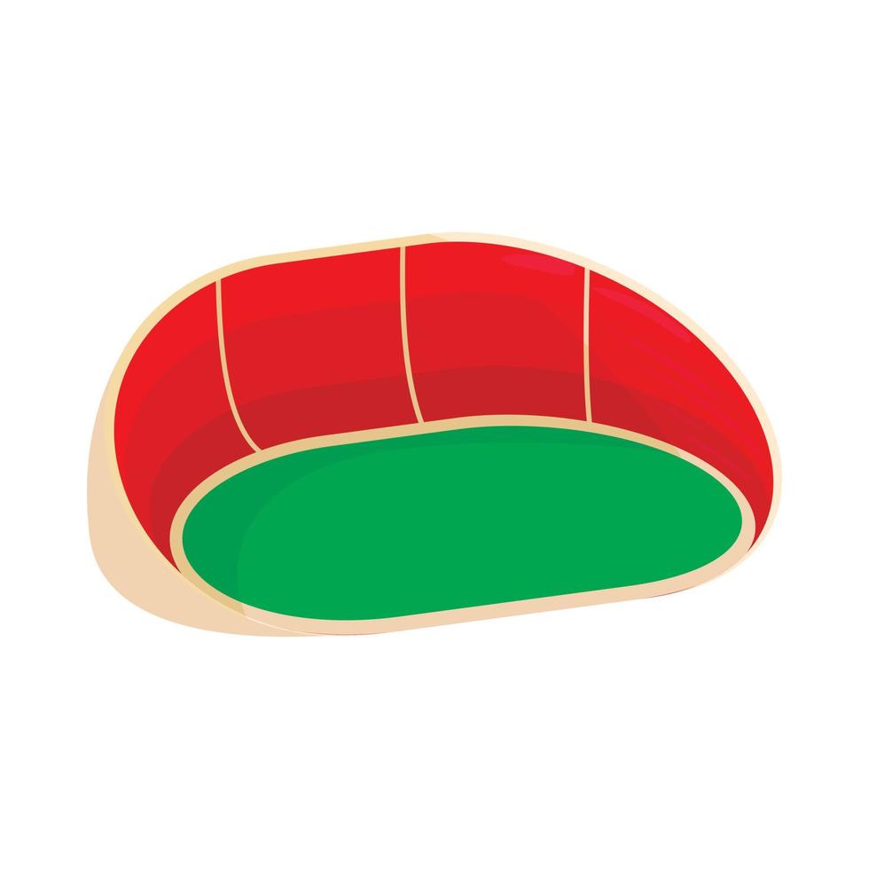 Oval stadium icon, cartoon style vector