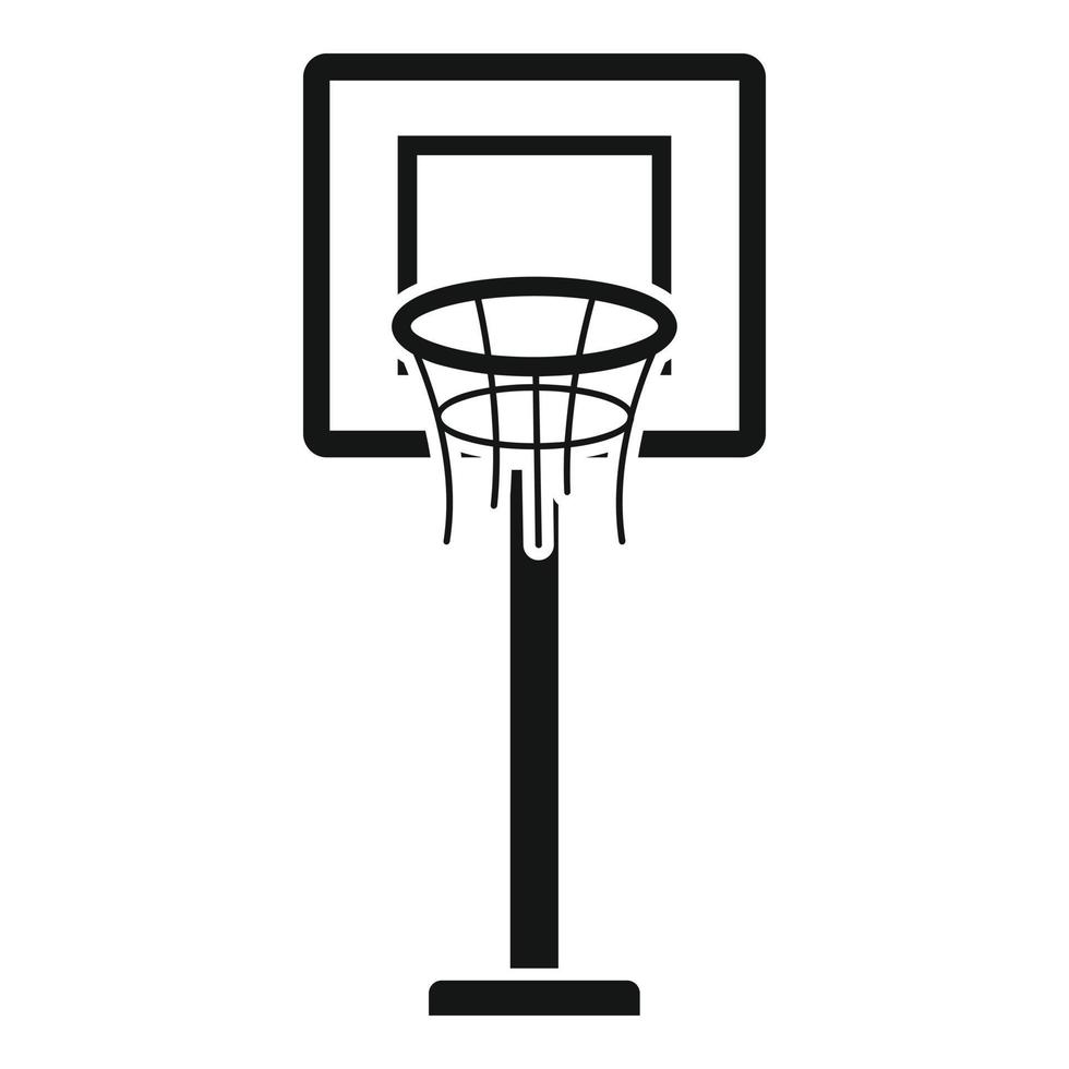 Basketball tower icon, simple style vector