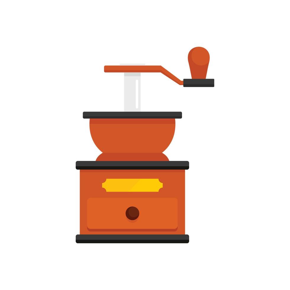 Coffee grinder icon, flat style vector