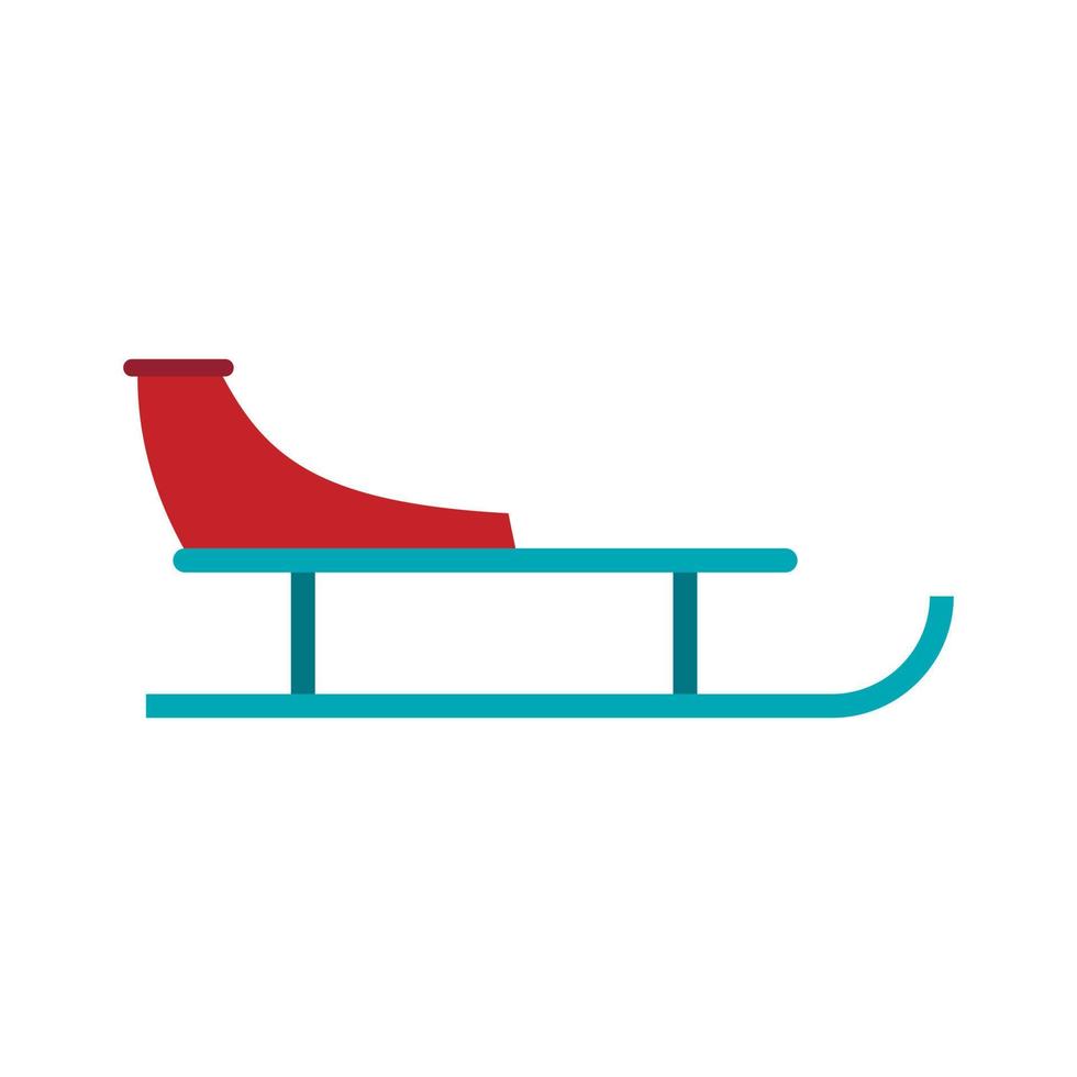 Sleigh icon, flat style vector