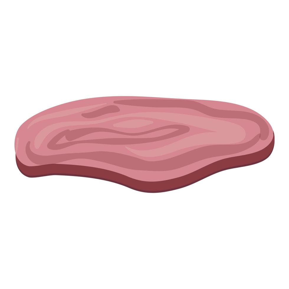 icono de rebanada de carne de sándwich, estilo de dibujos animados vector