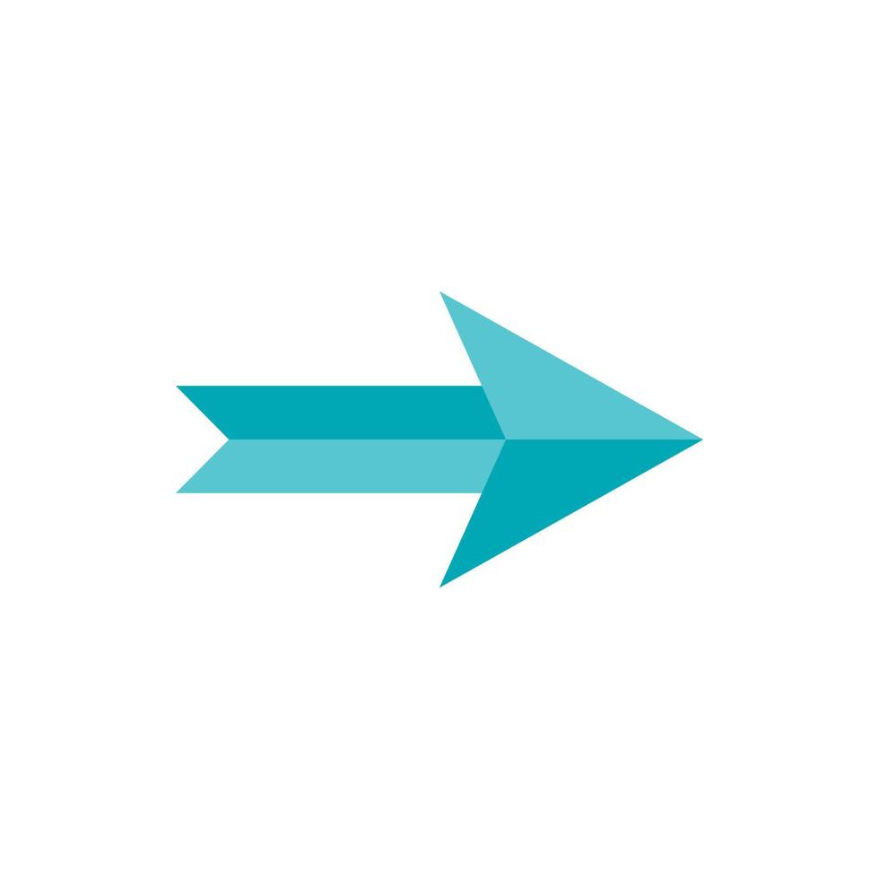 Big arrow icon, flat style vector