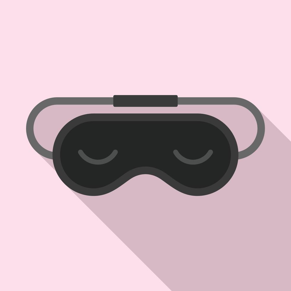 Slumber sleeping mask icon, flat style vector