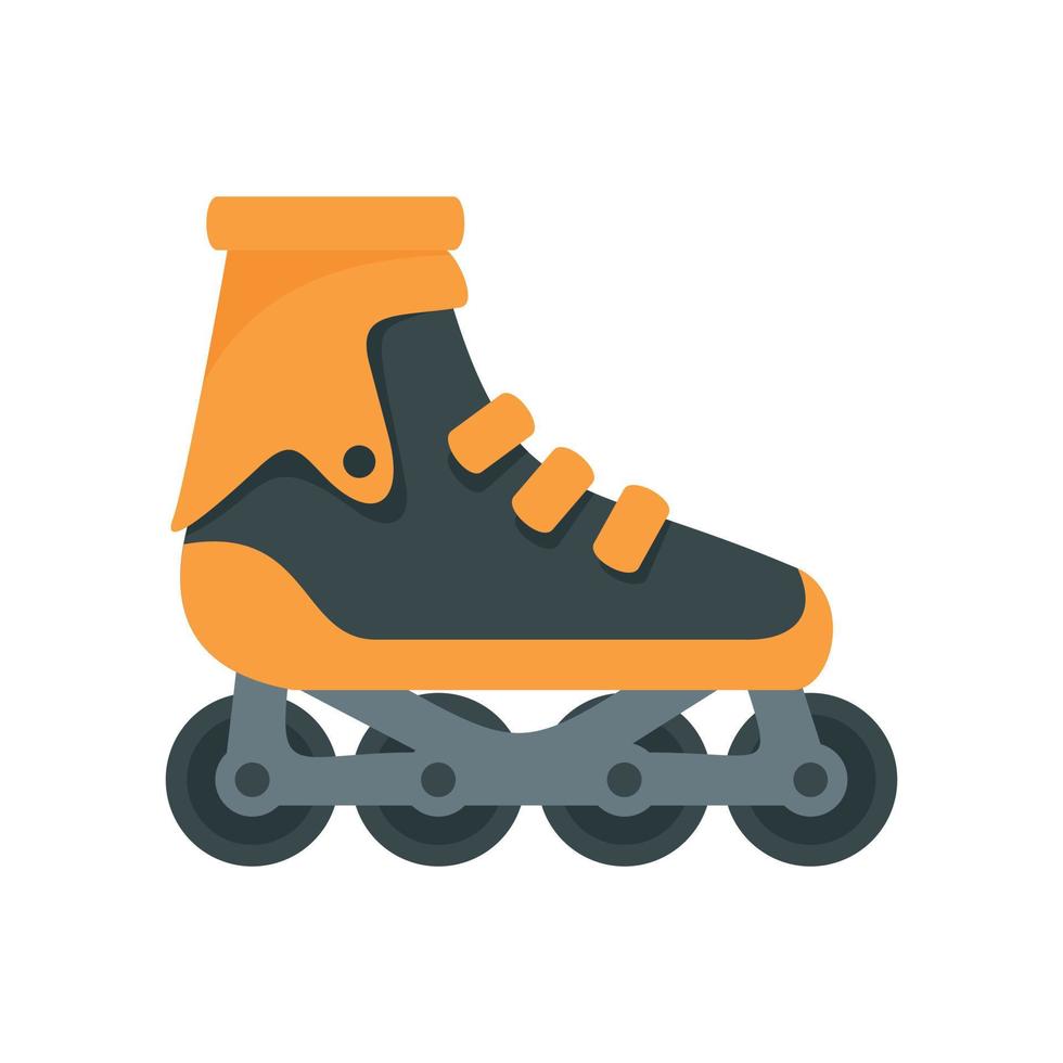 Modern inline skates icon, flat style vector