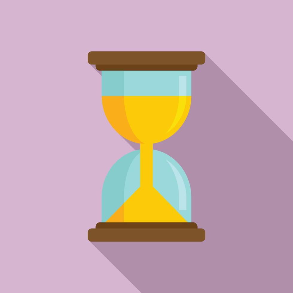 icono de reloj de arena de hipnosis, estilo plano vector