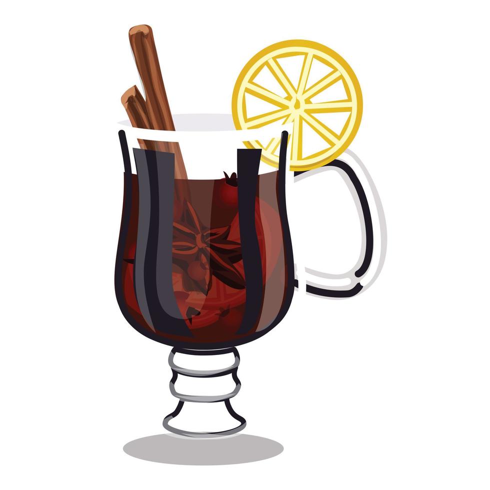 Tea with spices icon, cartoon style vector