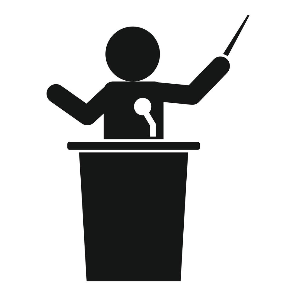 Speaker lecture icon, simple style vector