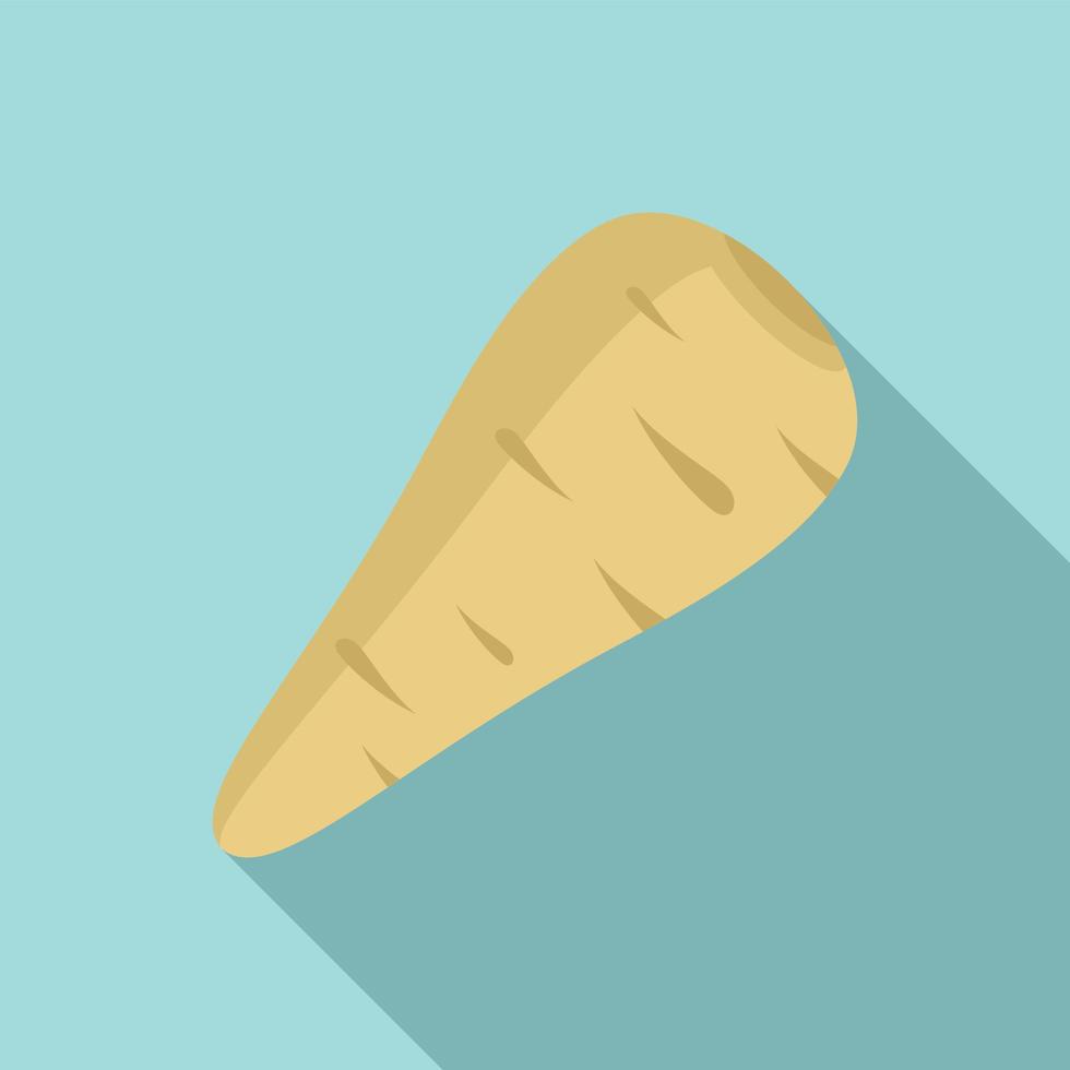 Spice parsnip icon, flat style vector