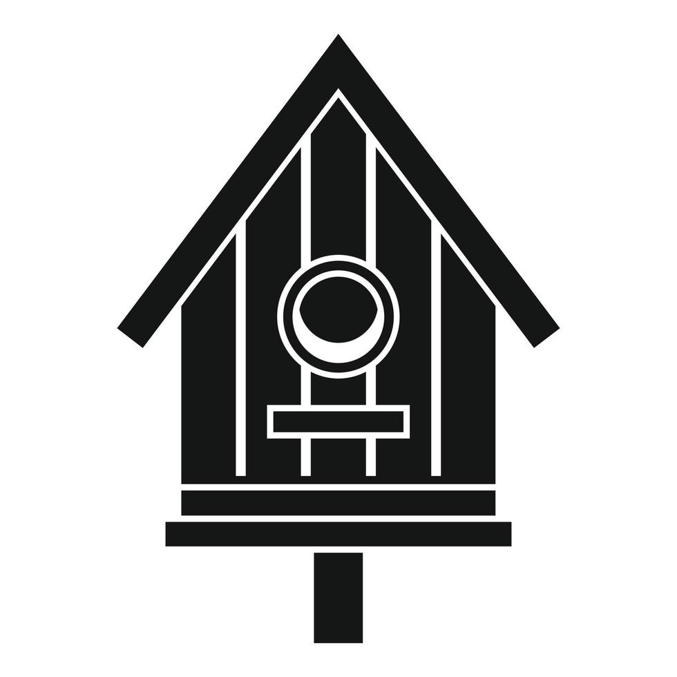 Birdhouse icon, simple style vector