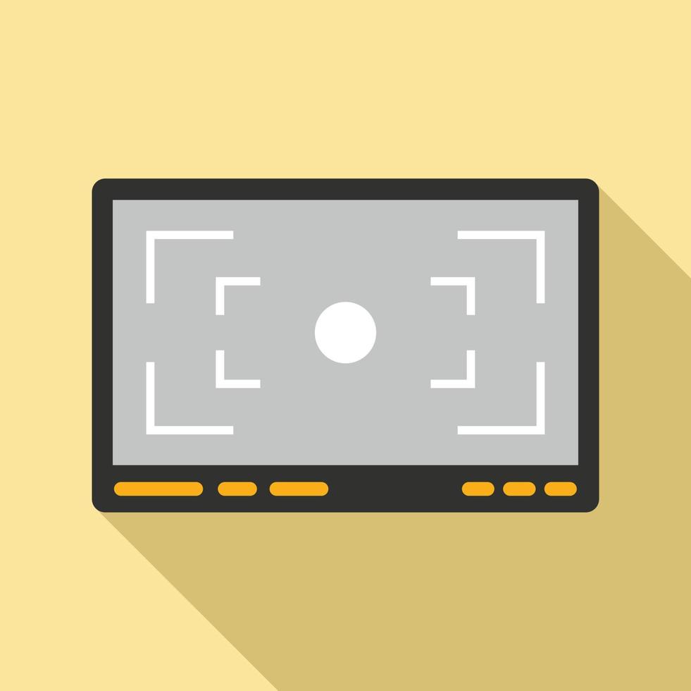 Screen recording icon, flat style vector