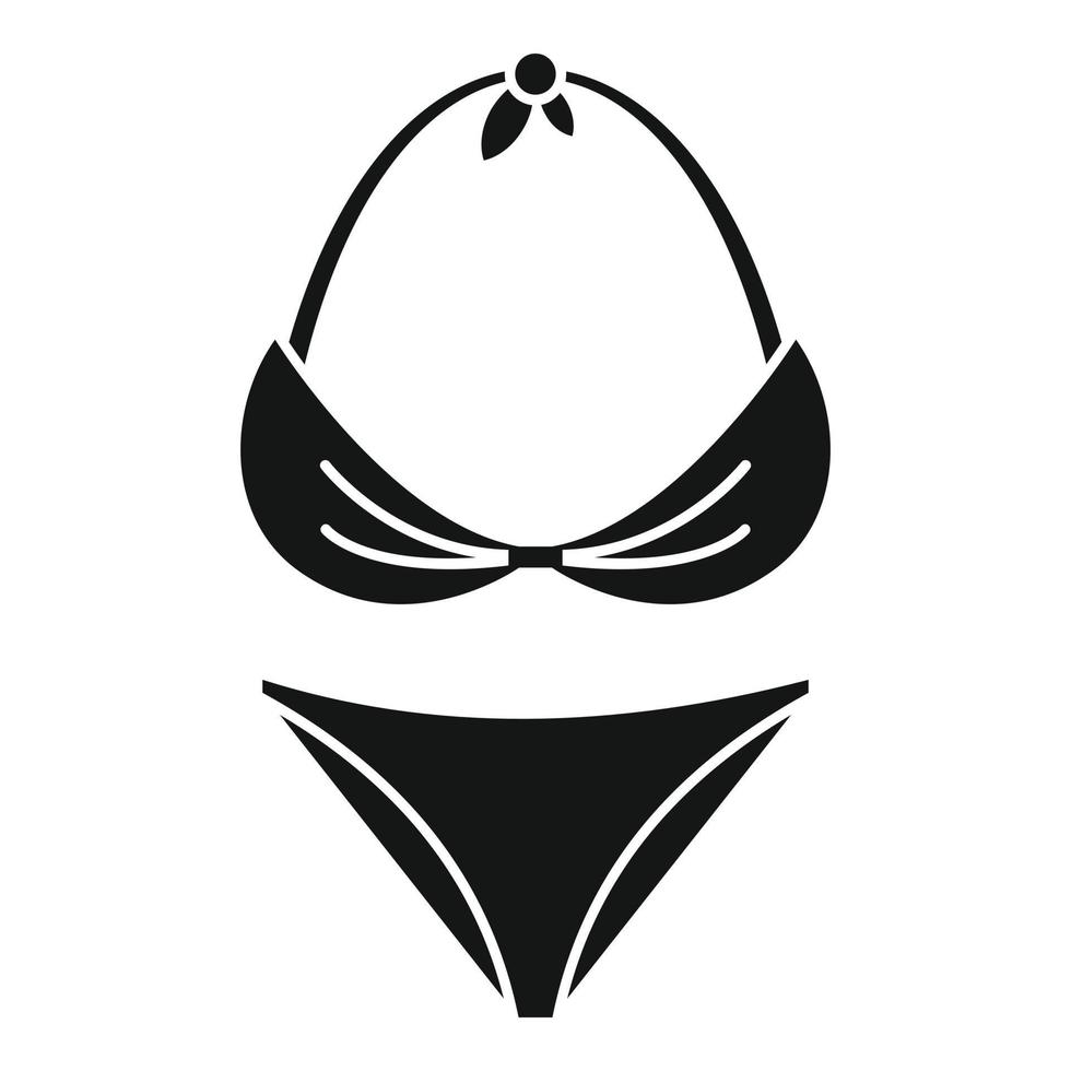 Swimsuit icon, simple style vector