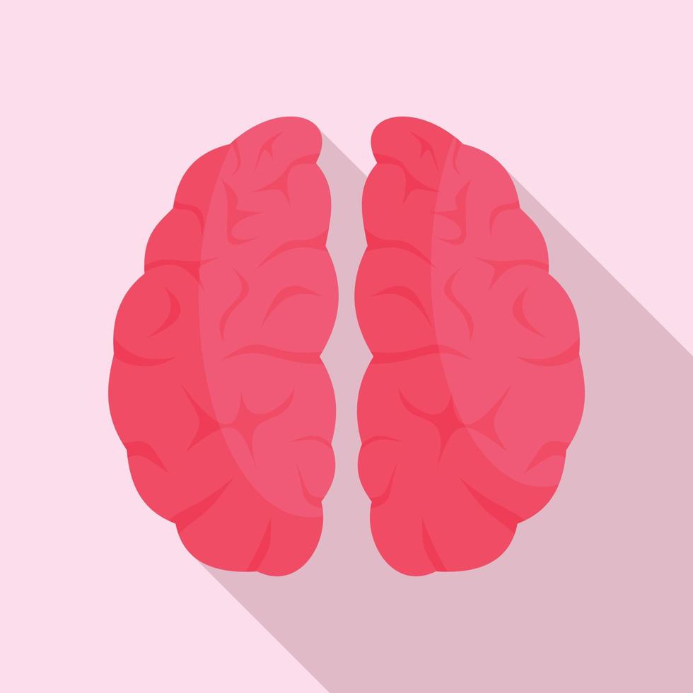 Brain neurons icon, flat style vector