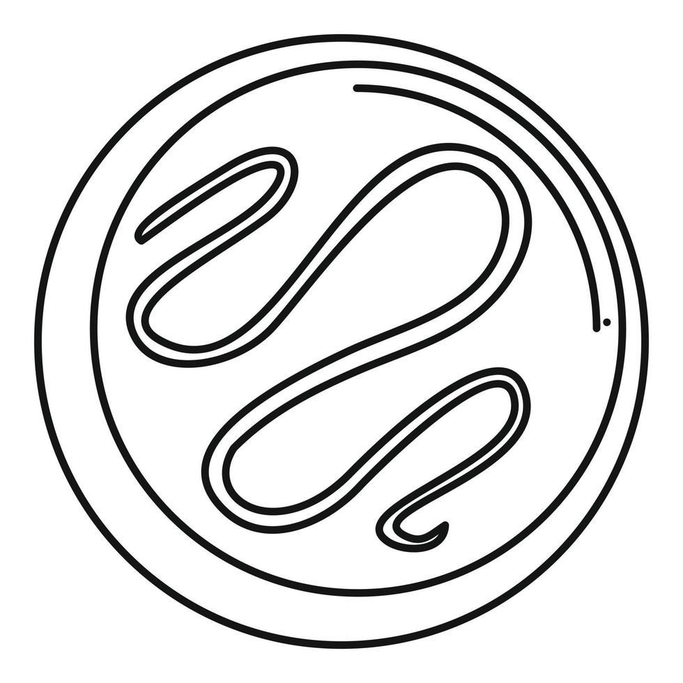 Choco biscuit icon, outline style vector