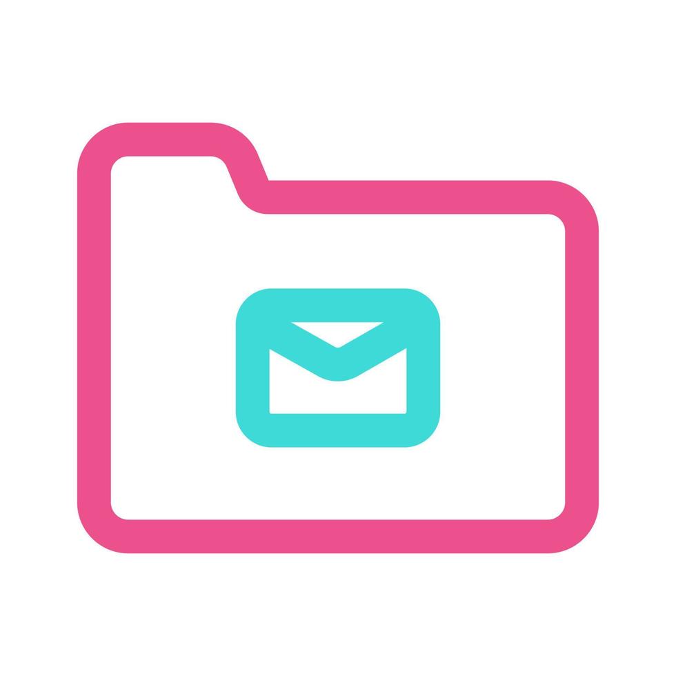 Mail Chat Folder Icon Two Tone vector