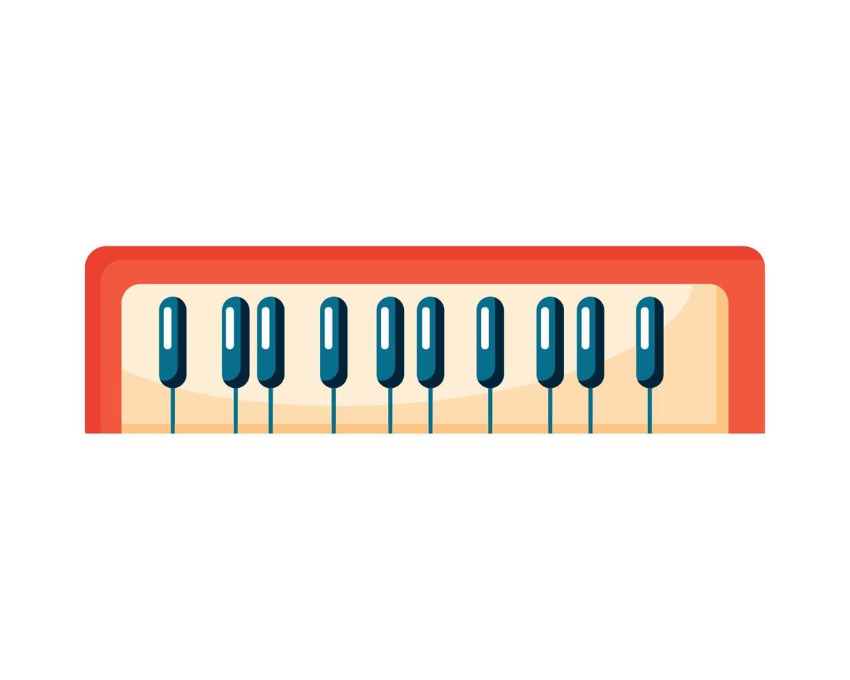 red piano instrument musical vector