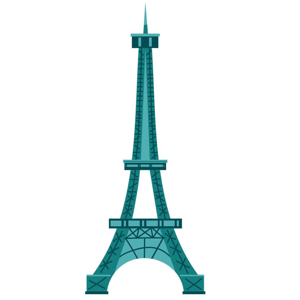 tower eiffel famous landmark vector