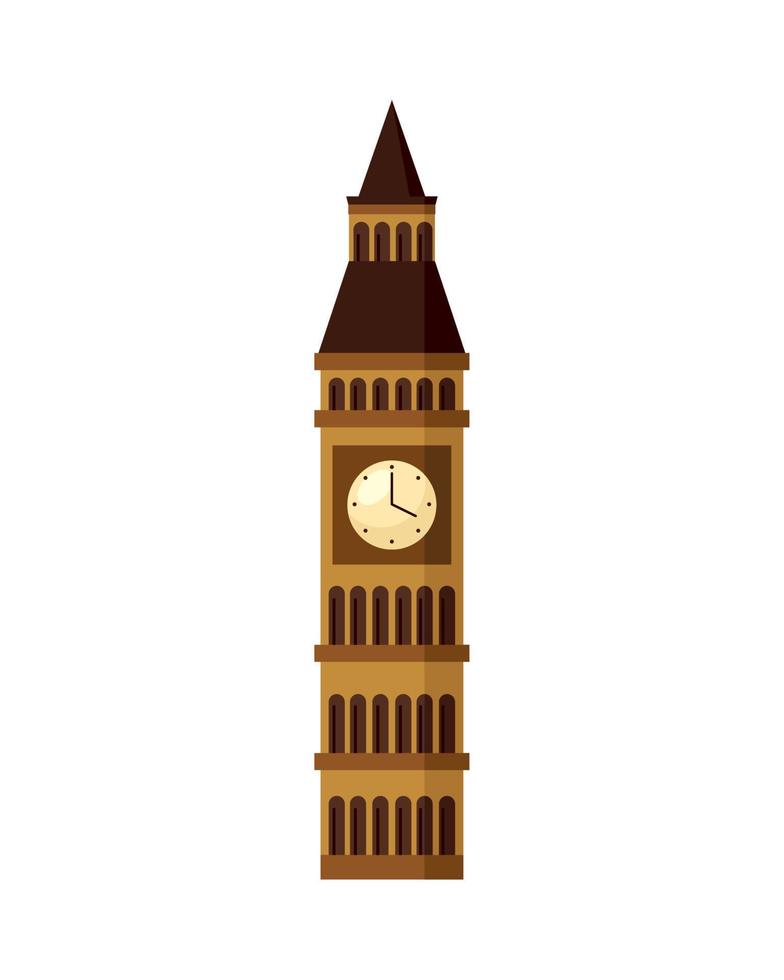 big ben famous landmark vector