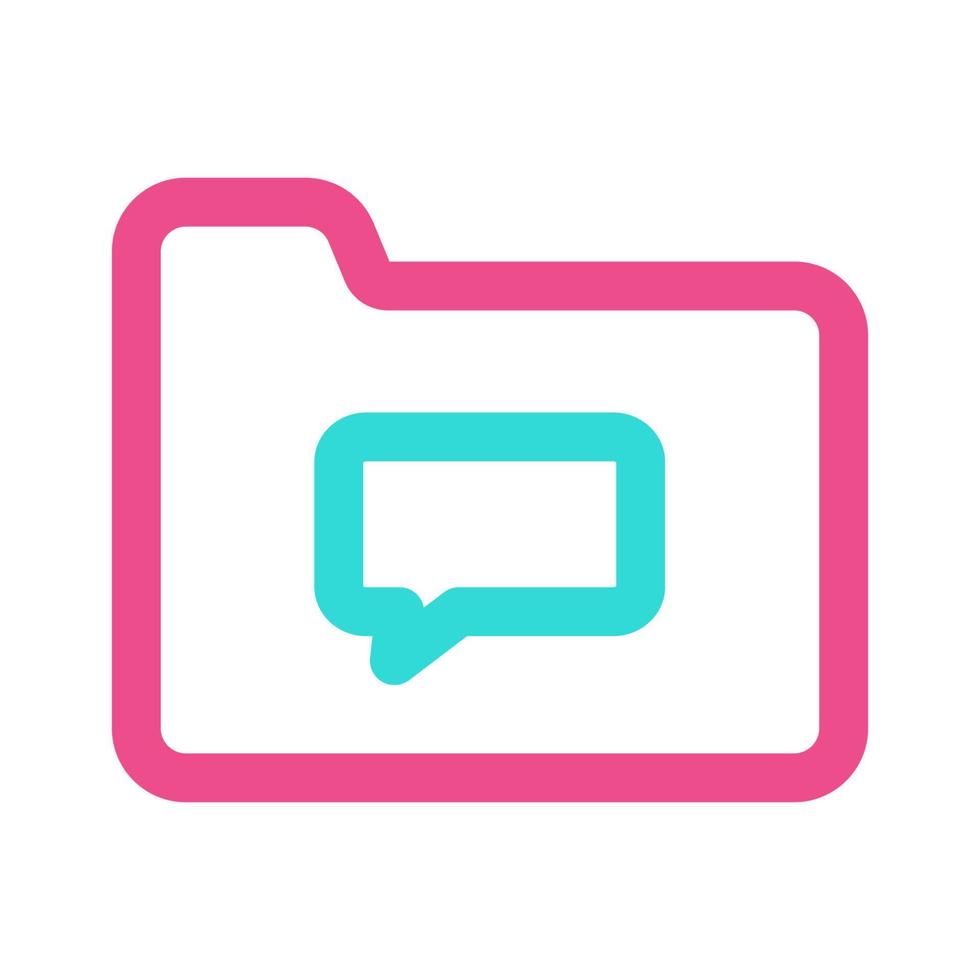 Mail Chat Folder Icon Two Tone vector