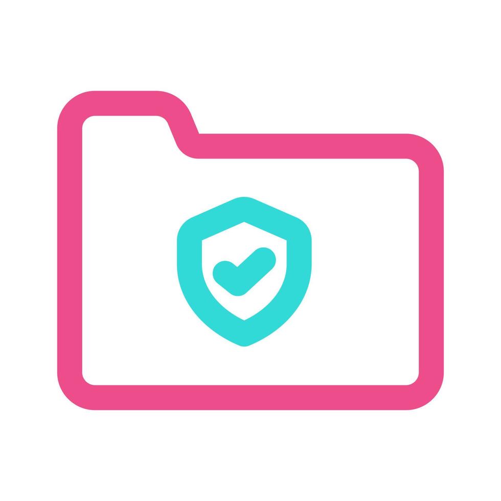 Secure Encrypted Folder Icon Two Tone vector