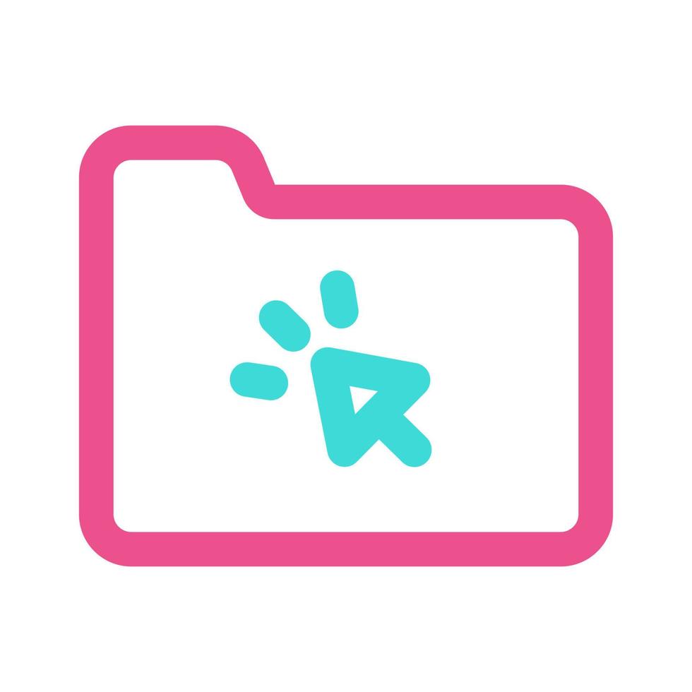 Click Folder Icon Two Tone vector