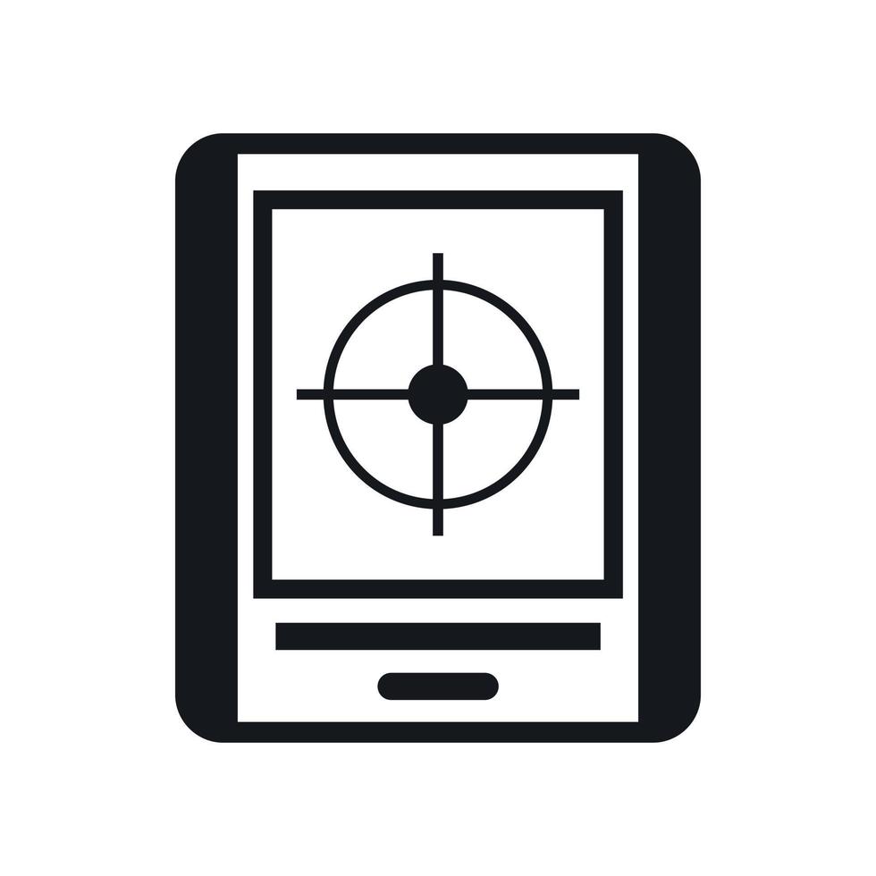 Radar icon, simple style vector