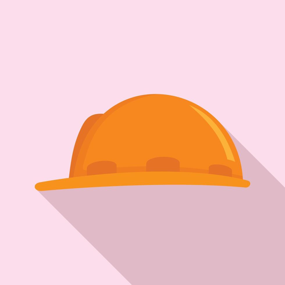 Construction protect helmet icon, flat style vector